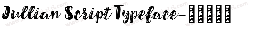 Jullian Script Typeface字体转换